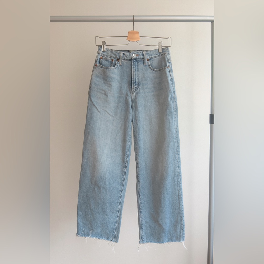 Madewell crop wide leg Blue Denim Jeans 31T